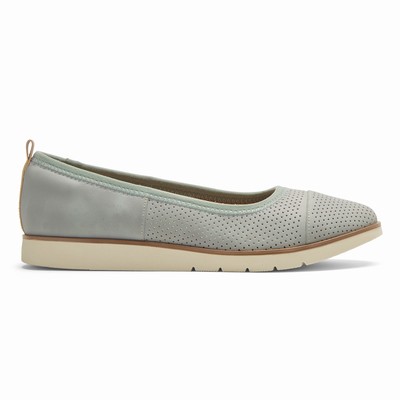 Rockport Stacie Perforated Ballet Flache Schuhe Damen Blau NDE-697305